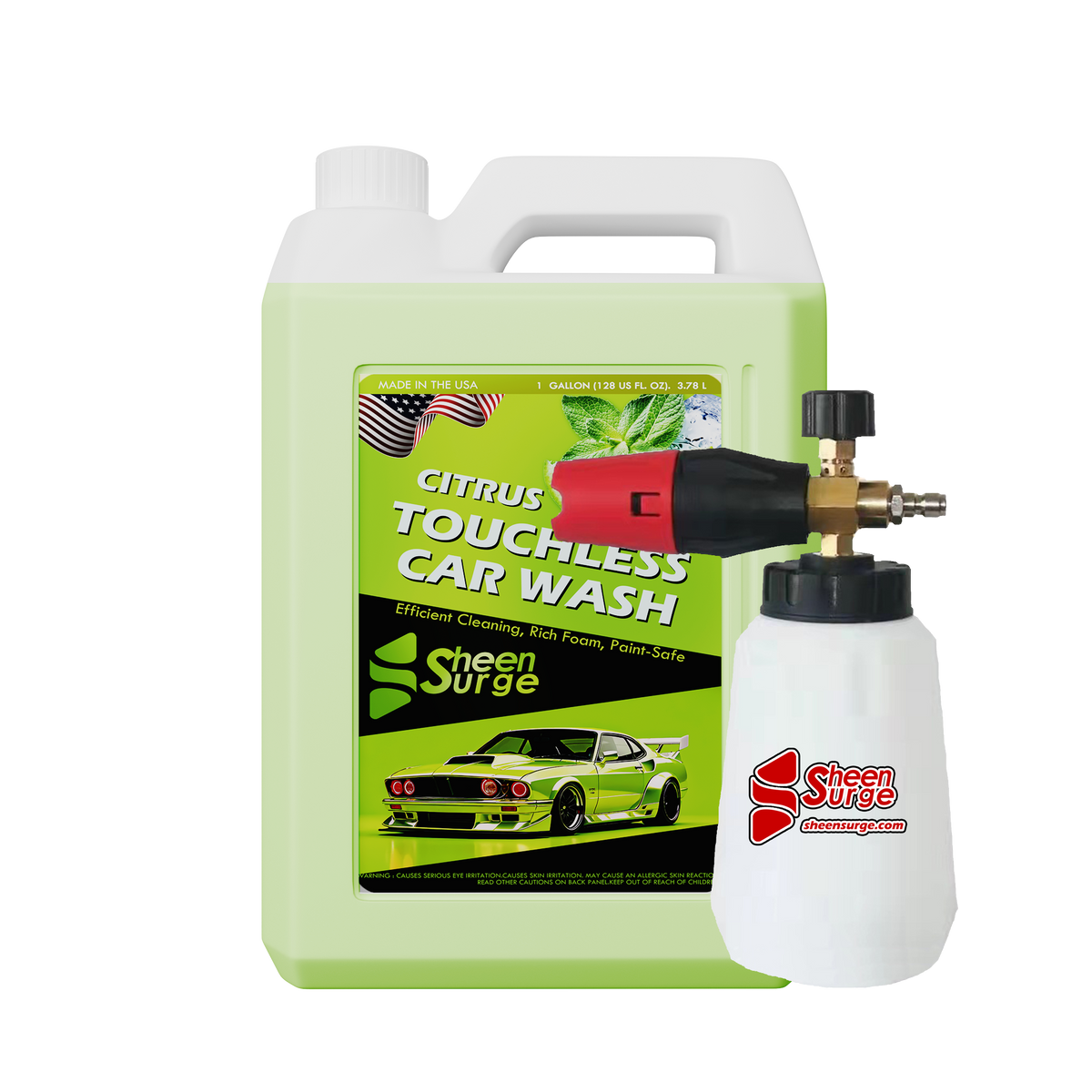 Citrus Power Touchless Car Wash Kit – Includes 1 Gallon of D-Limonene Formula & PA Foam Cannon