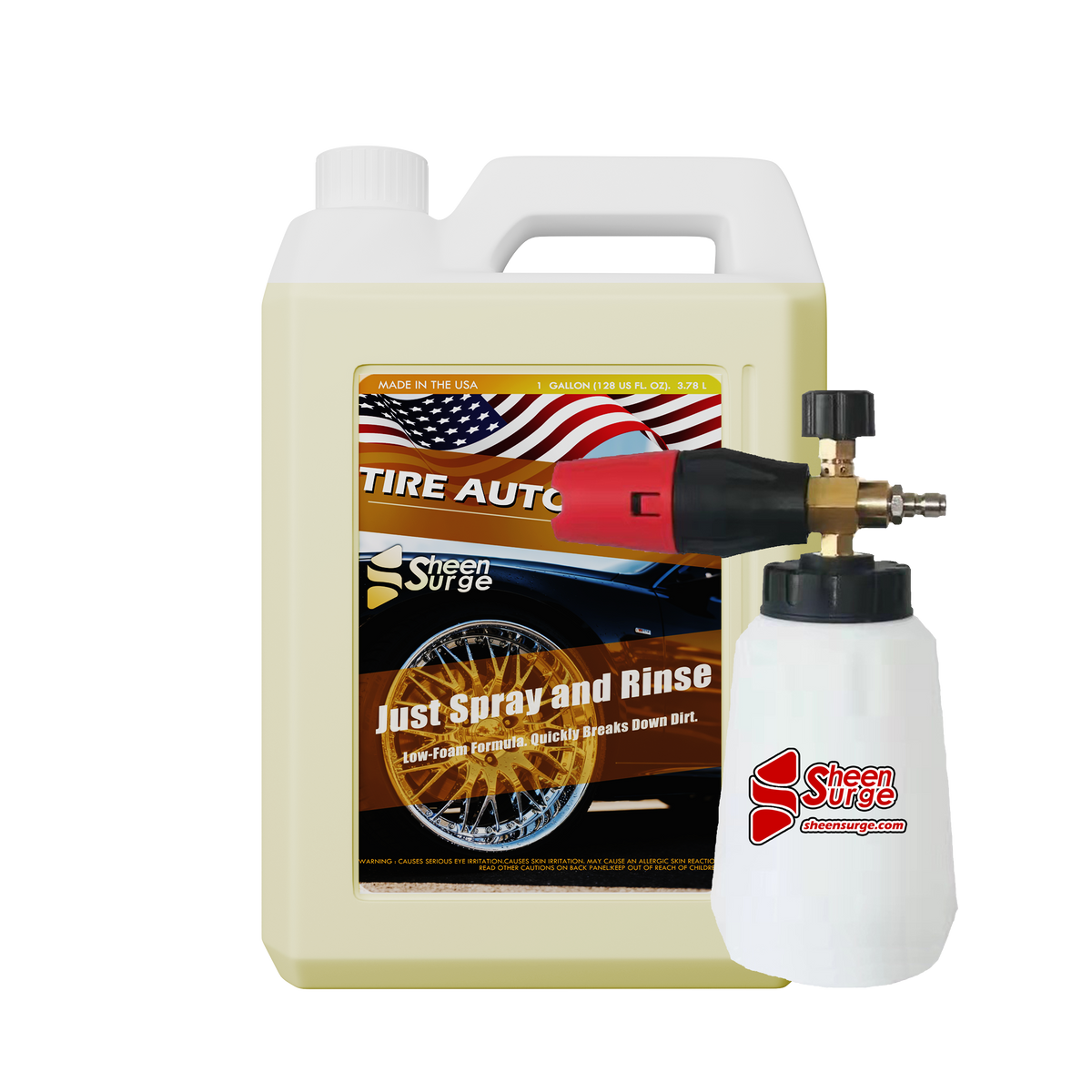 Tire Auto-Clean Kit – Includes 1 Gallon v + PA Foam Cannon